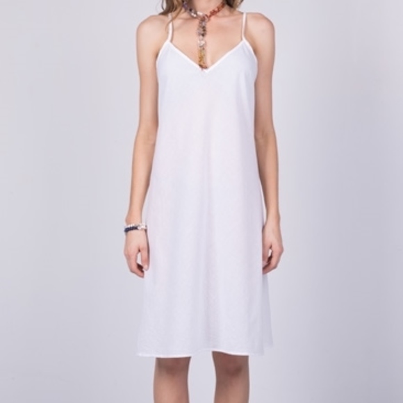 white cotton cami dress